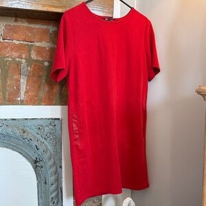 Zara Red Short Sleeve Dress, size Lg